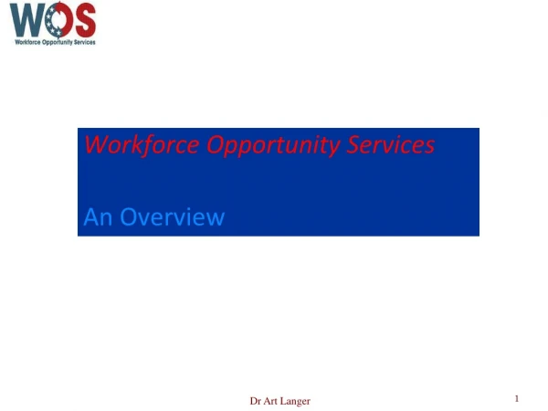 Workforce Opportunity Services An Overview