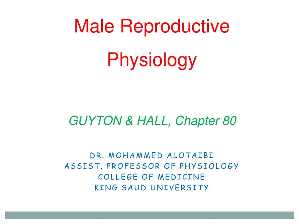 male reproductive physiology guyton hall chapter 80