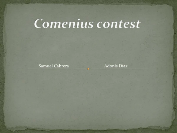 Comenius contest
