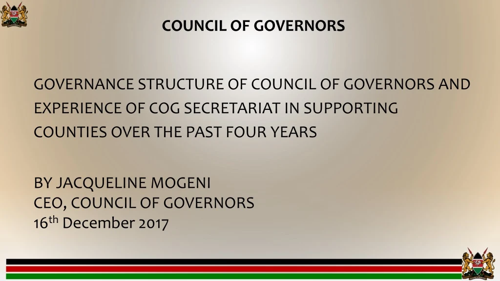 council of governors governance structure