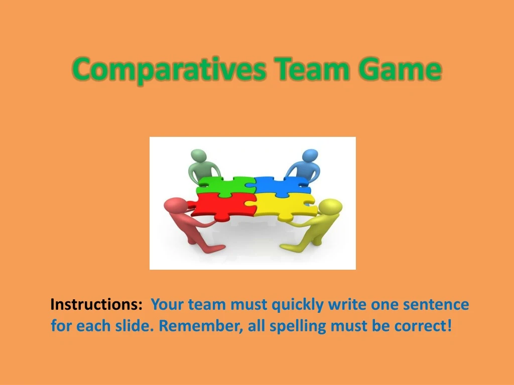 comparatives team game