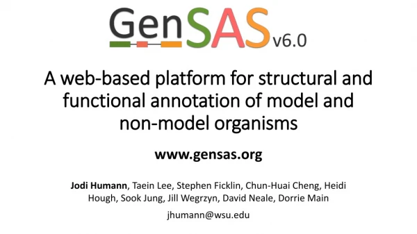 A web-based platform for structural and functional annotation of model and non-model organisms