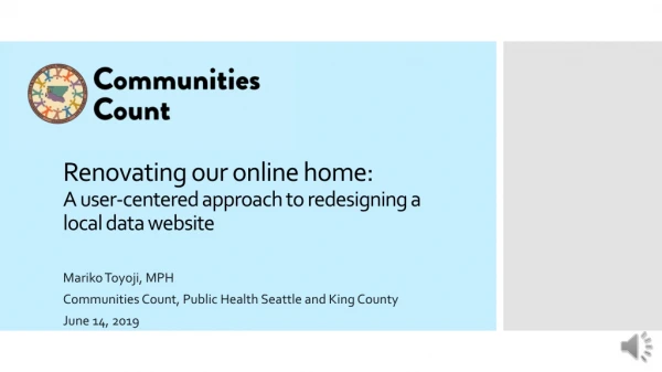 Renovating our online home: A user-centered approach to redesigning a local data website