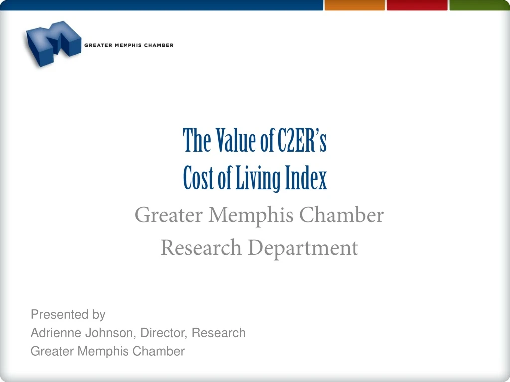 the value of c2er s cost of living index