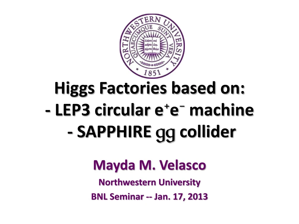 higgs factories based on lep3 circular e e machine sapphire gg collider