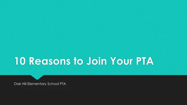 10 Reasons to Join Your PTA