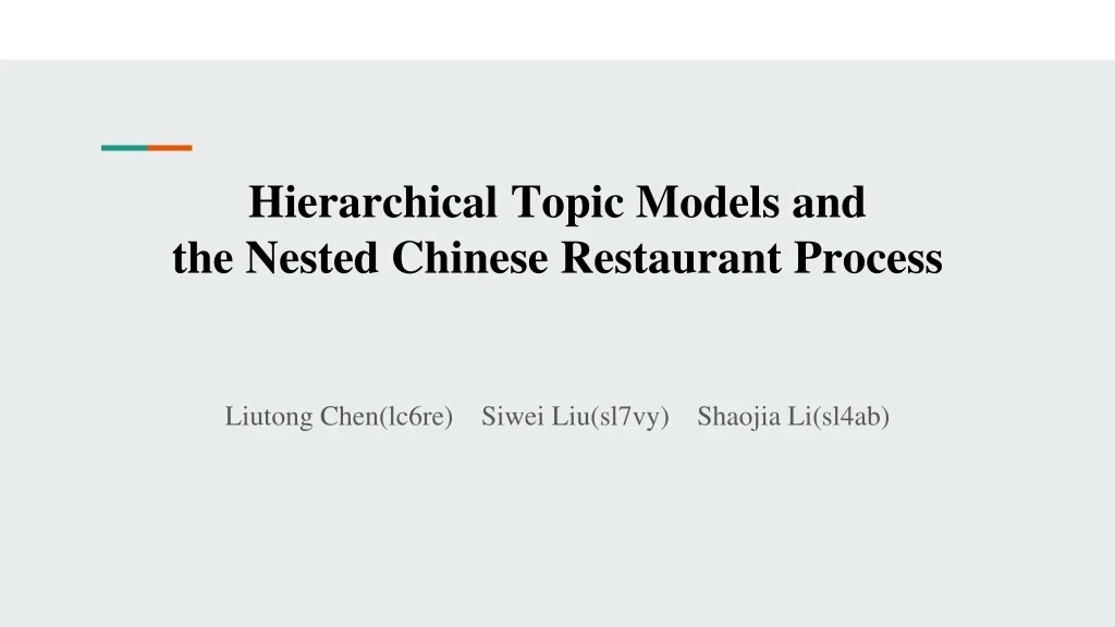 hierarchical topic models and the nested chinese restaurant process