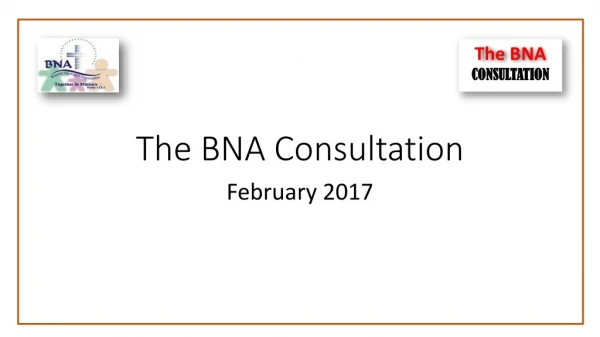 The BNA Consultation