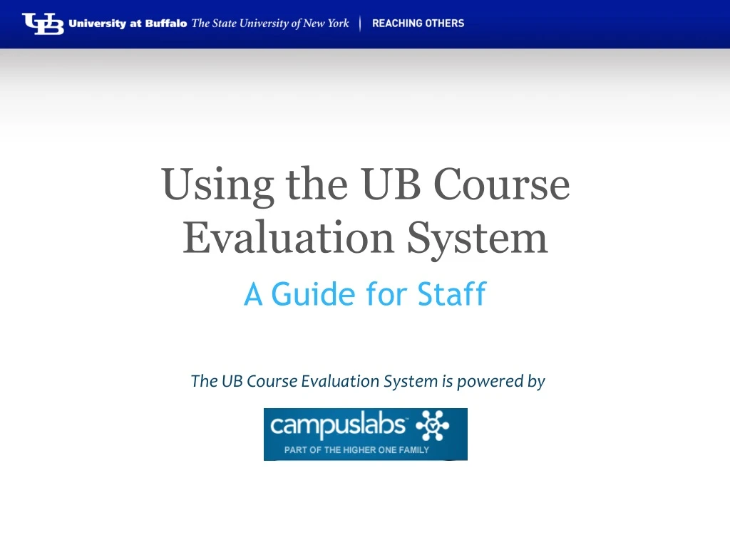 using the ub course evaluation system