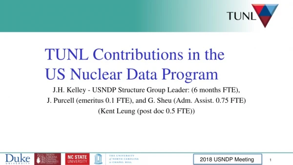 TUNL Contributions in the US Nuclear Data Program