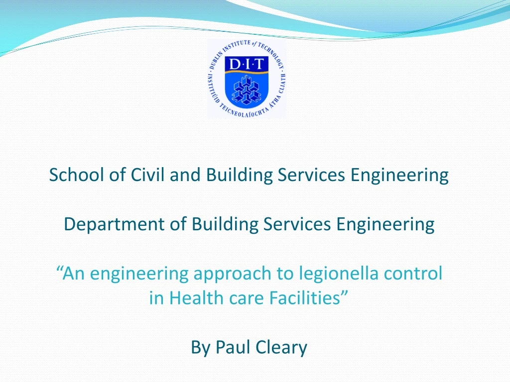 school of civil and building services engineering