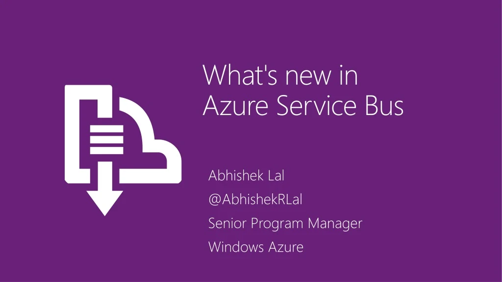 what s new in azure service bus
