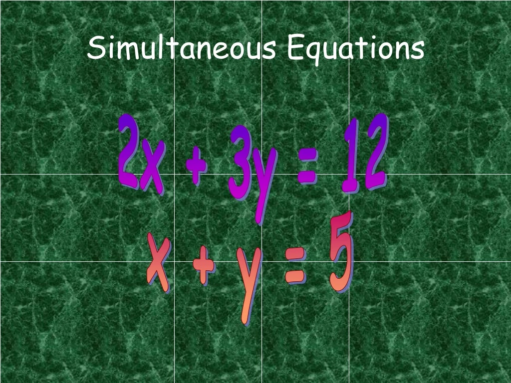 simultaneous equations