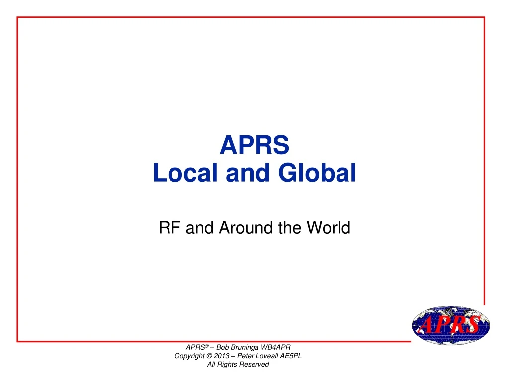 aprs local and global