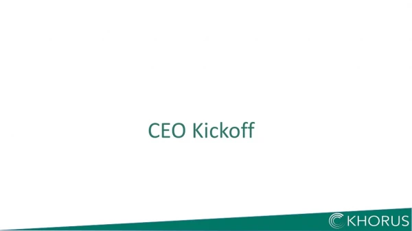CEO Kickoff