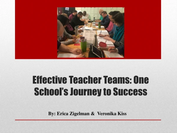 Effective Teacher Teams: One School’s Journey to Success
