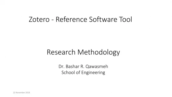 Zotero - Reference Software Tool