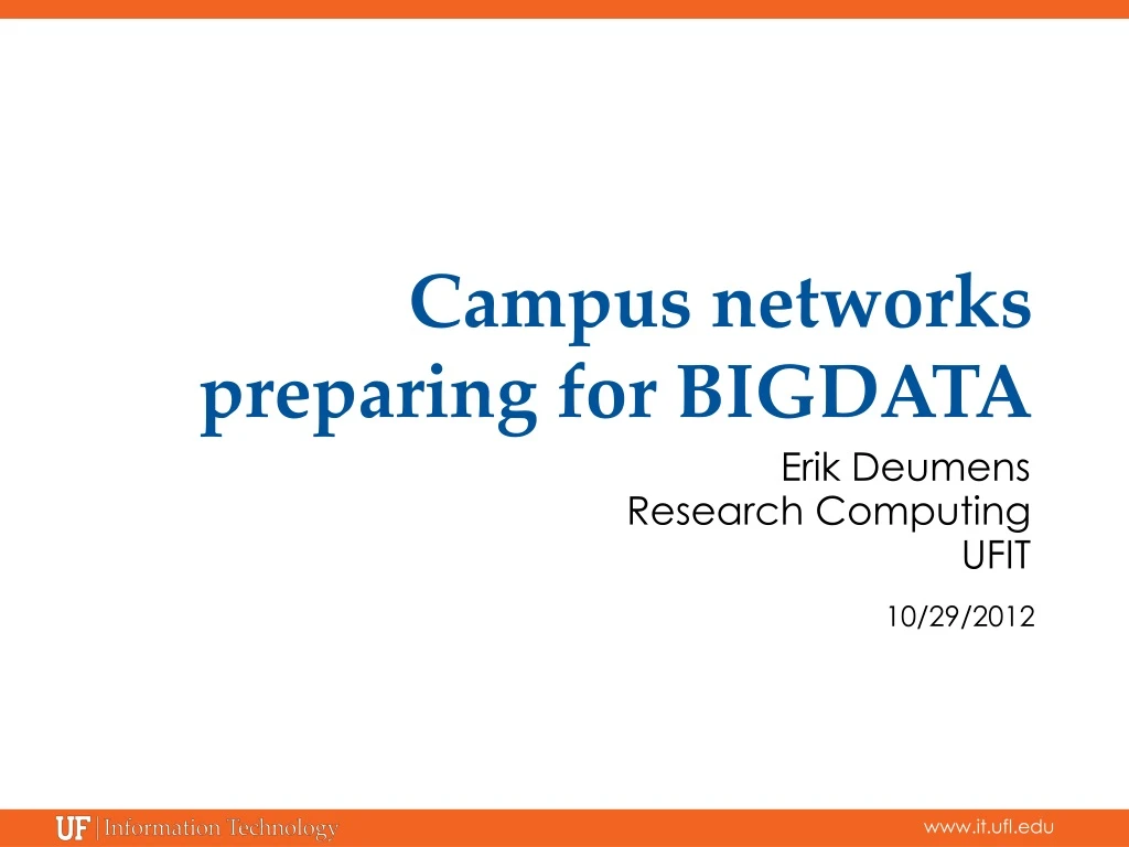 campus networks preparing for bigdata