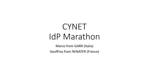 CYNET IdP Marathon