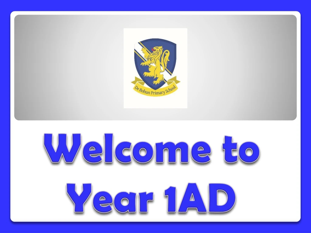 welcome to year 1ad