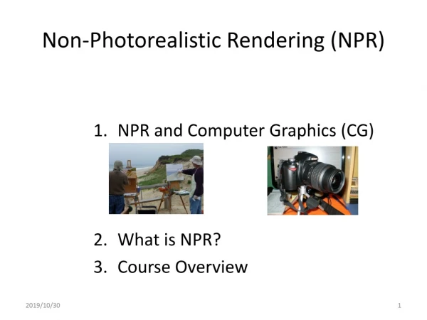 Non-Photorealistic Rendering (NPR)