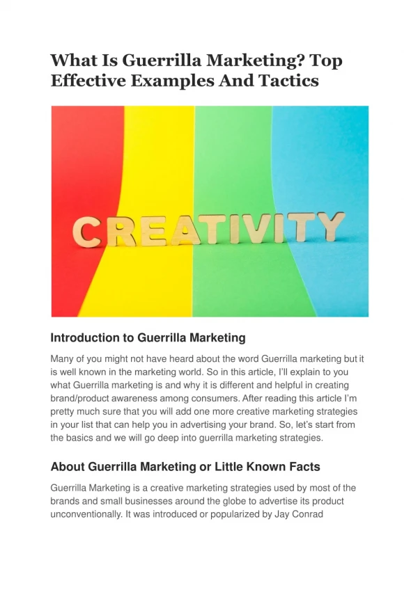 What is Guerrilla Marketing? Top effective examples and tactics