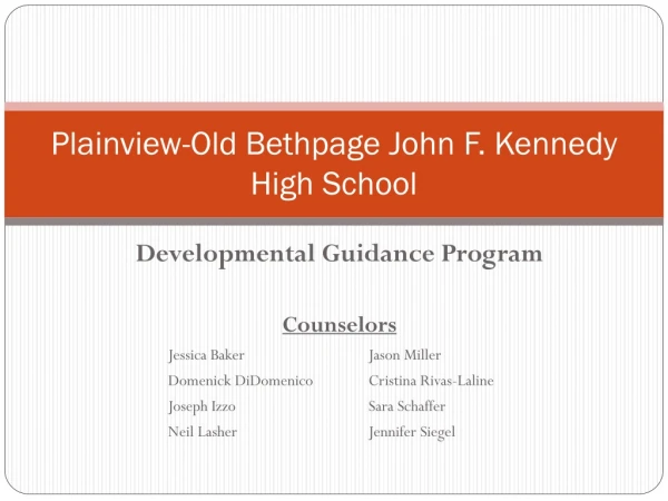 Plainview-Old Bethpage John F. Kennedy High School