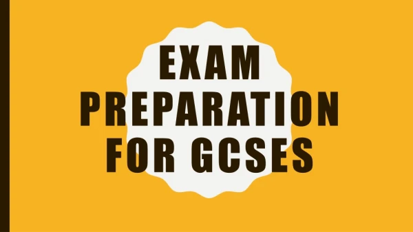 Exam preparation for GCSEs