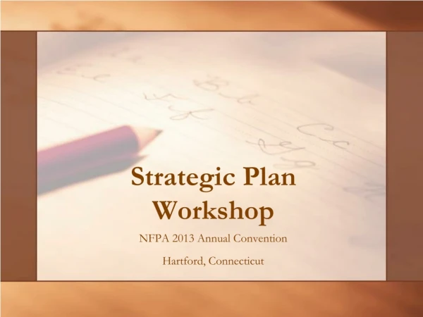 Strategic Plan Workshop