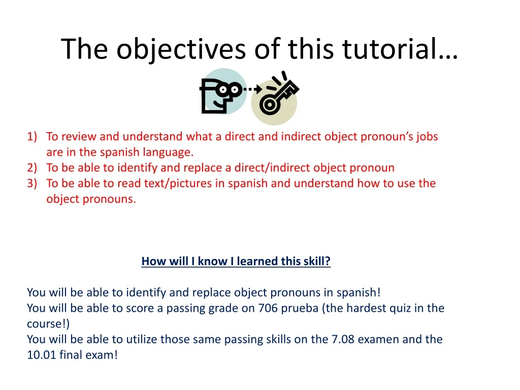 the objectives of this tutorial