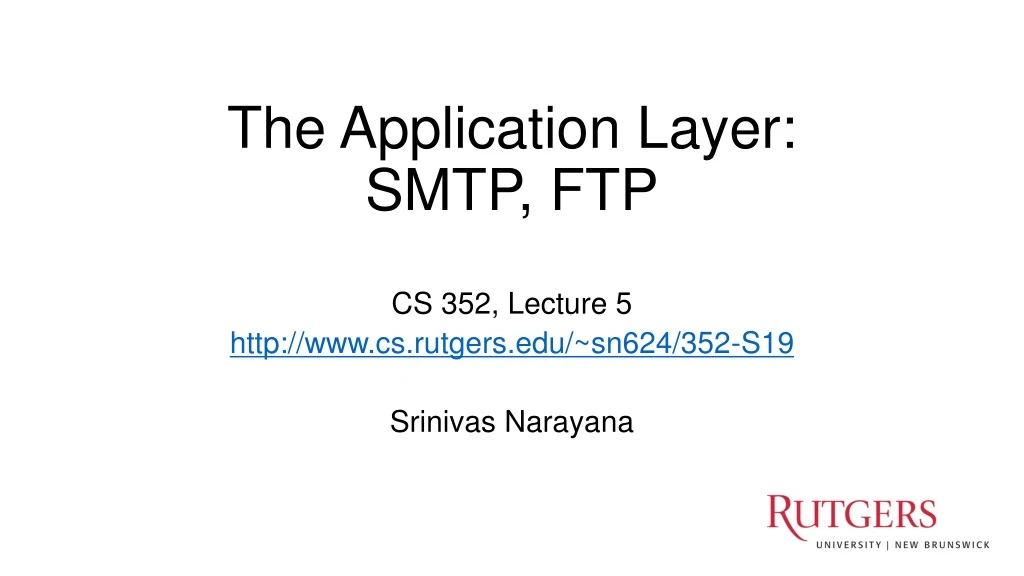 the application layer smtp ftp