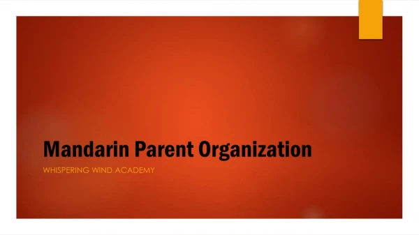 Mandarin Parent Organization