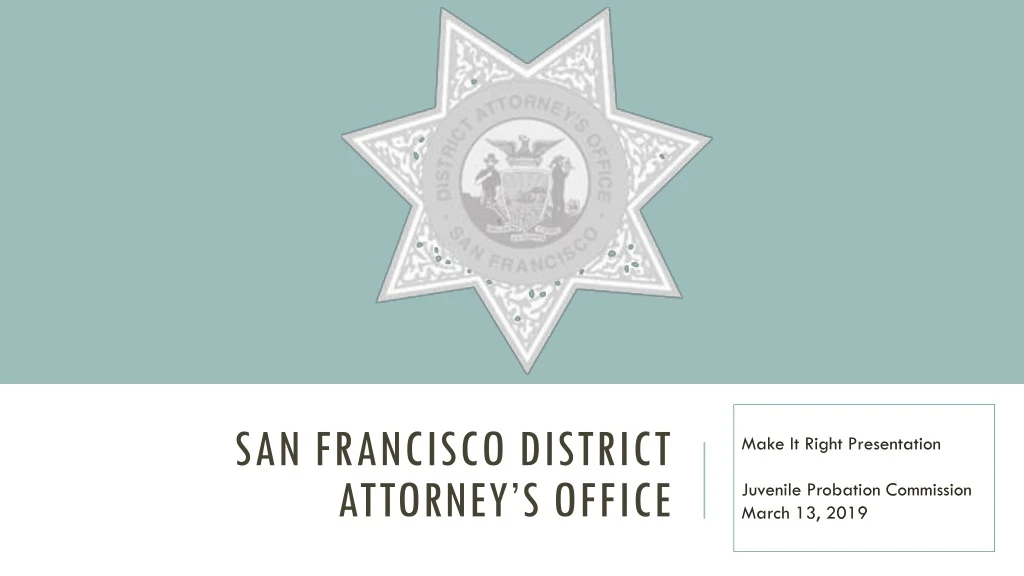 san francisco district attorney s office