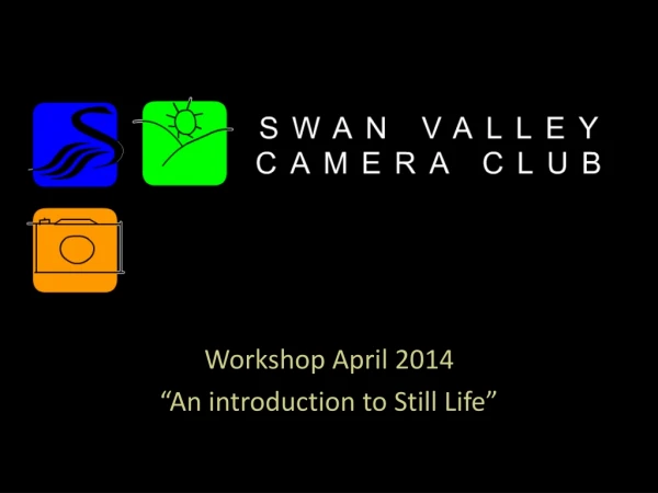 Workshop April 2014 “An introduction to Still Life”