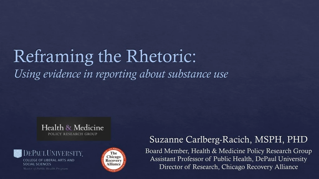 reframing the rhetoric using evidence in reporting about substance use