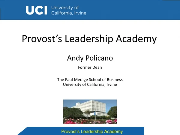 Provost’s Leadership Academy