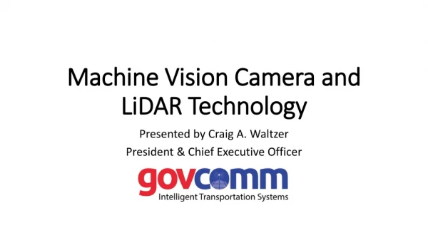 Machine Vision Camera and LiDAR Technology