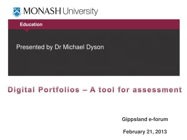 Presented by Dr Michael Dyson