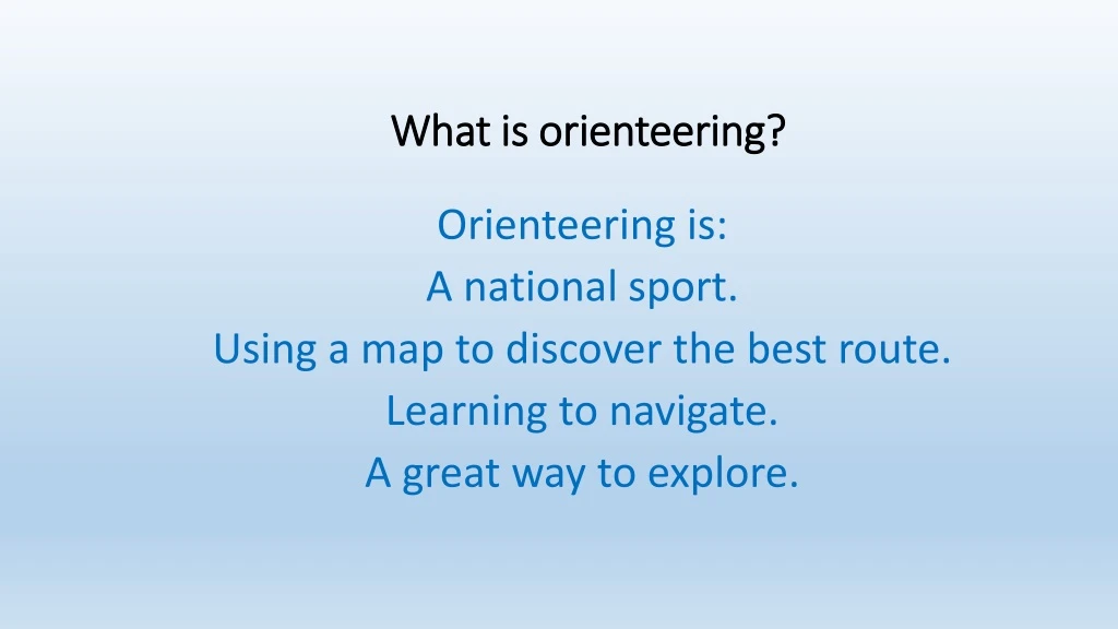 what is orienteering