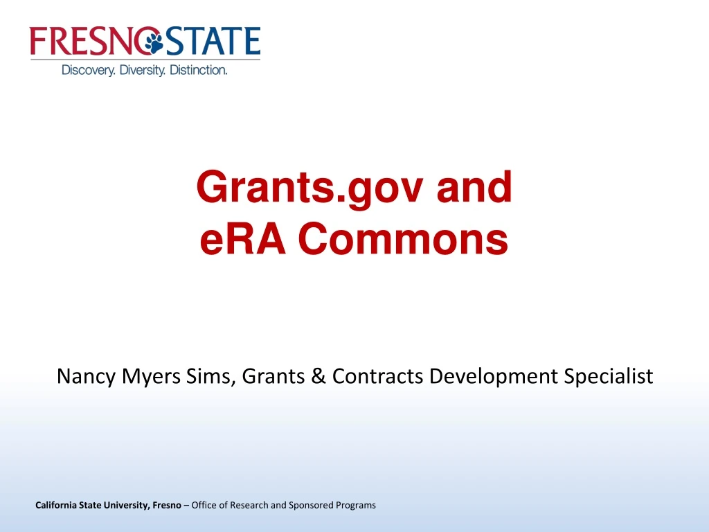 grants gov and era commons
