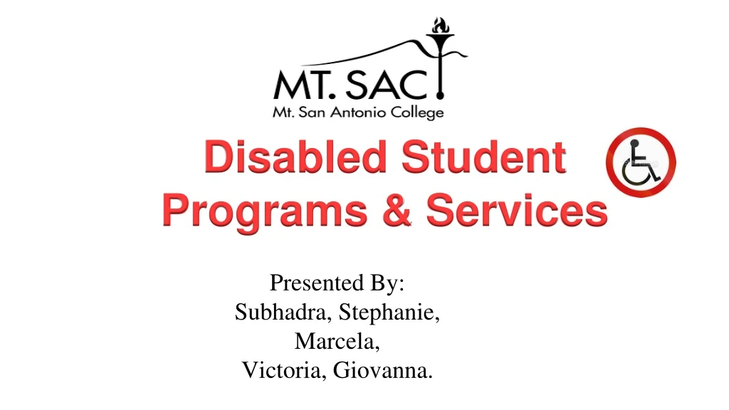 disabled student programs services