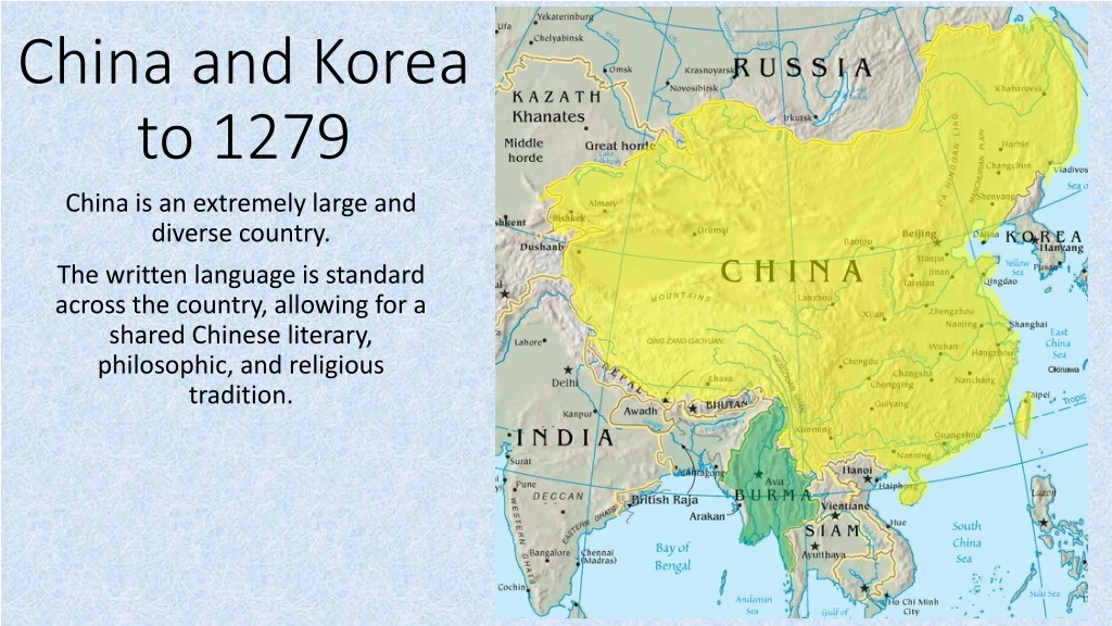 china and korea to 1279