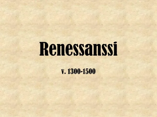 Renessanssi