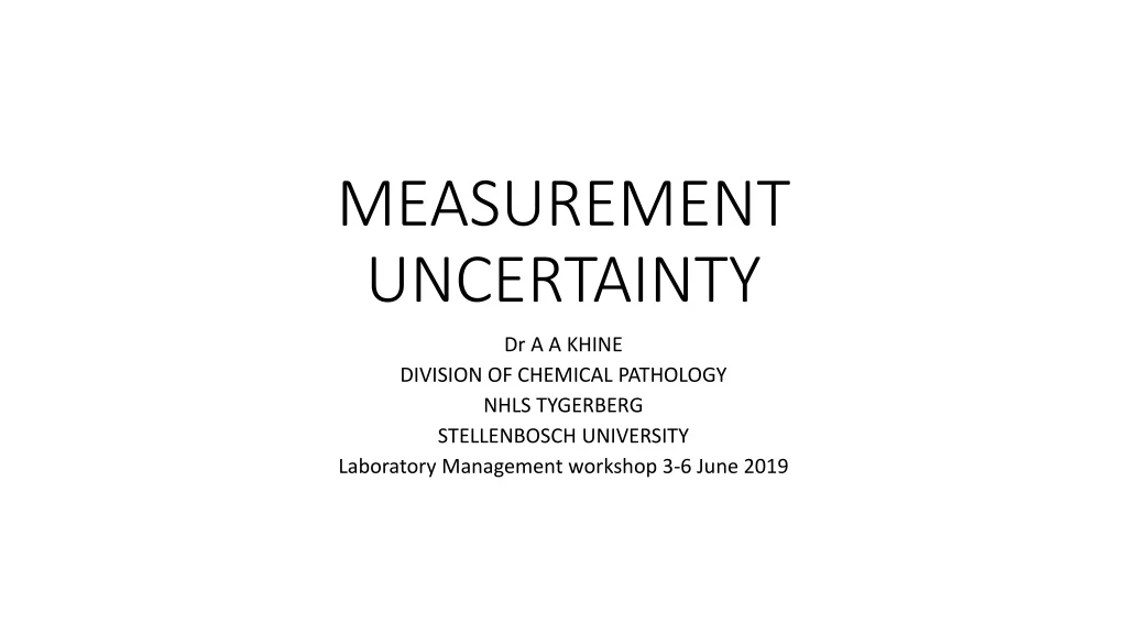 measurement uncertainty