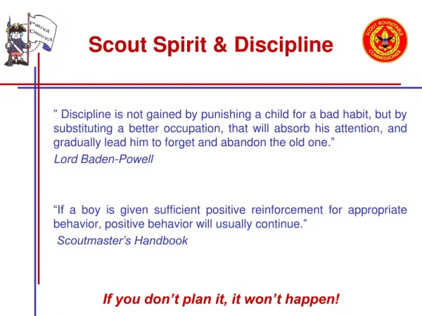 Scout Spirit &amp; Discipline