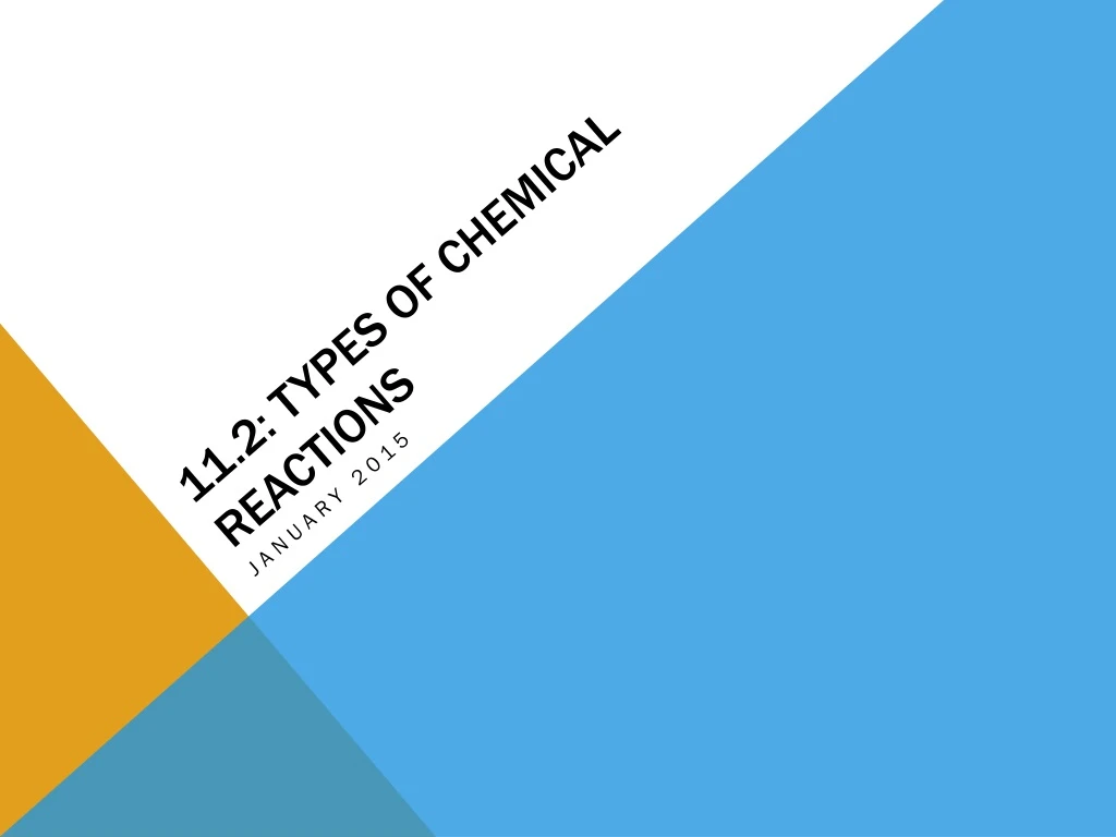 11 2 types of chemical reactions