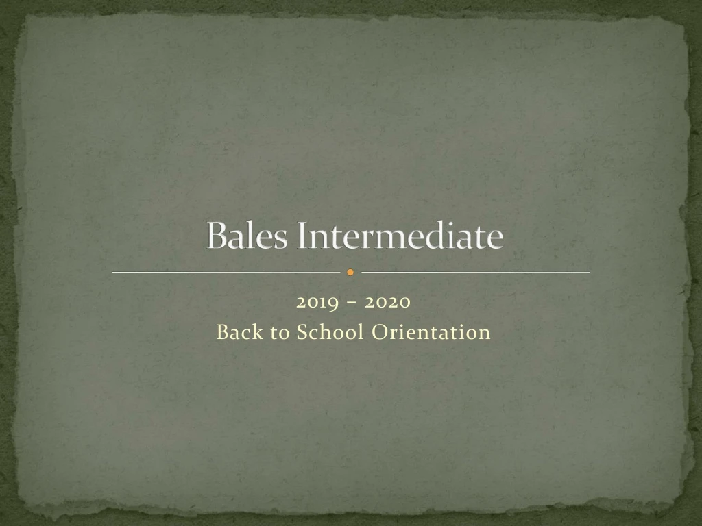 bales intermediate