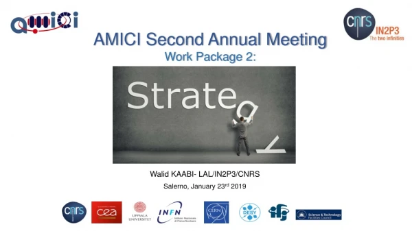 AMICI Second Annual Meeting Work Package 2:
