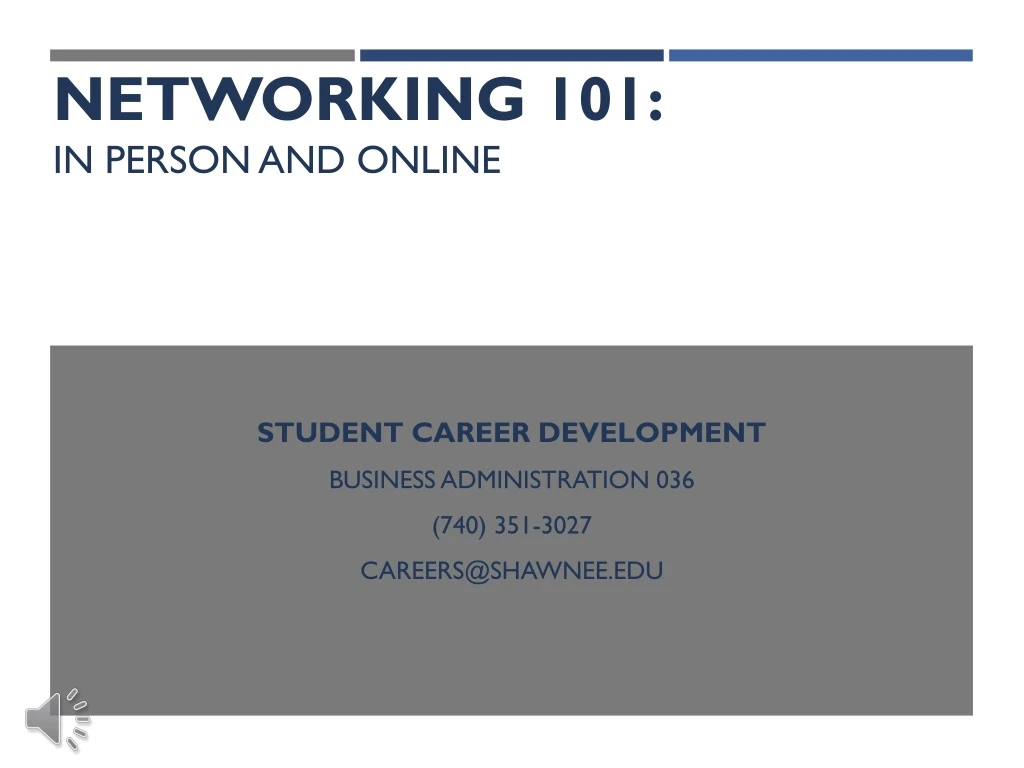networking 101 in person and online