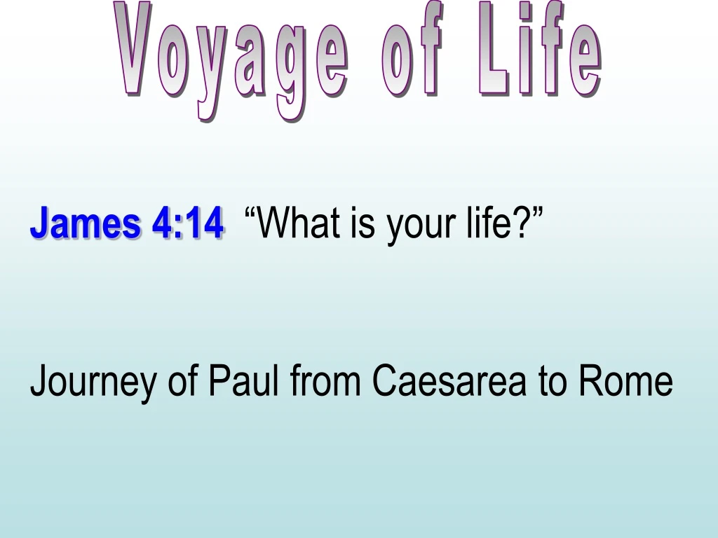 voyage of life